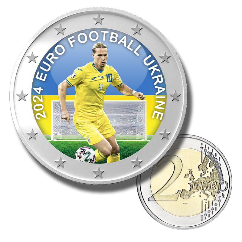 2 Euro Coloured Coin EURO 2024 Ukraine