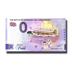 0 Pound Souvenir Banknote The Battle of Normandy 80th Anniversary Colour United Kingdom GBAA 2024-4