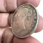 1886 Half Crown British Silver Coin Queen Victoria Young Head 0.925