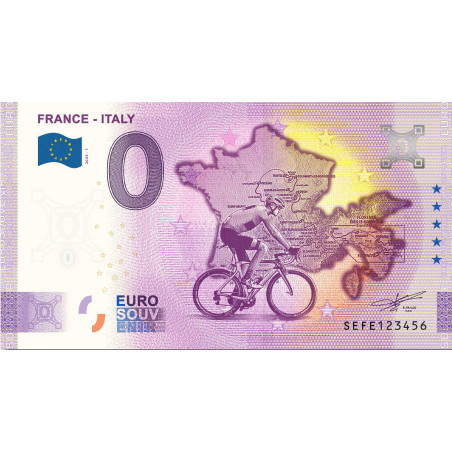 0 Euro Souvenir Banknote France-Italy Italy SEFE 2024-1
