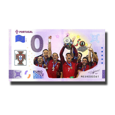 0 Euro Souvenir Banknote Portugal- Campeoes Europeus Colour Portugal MEDR 2024-2