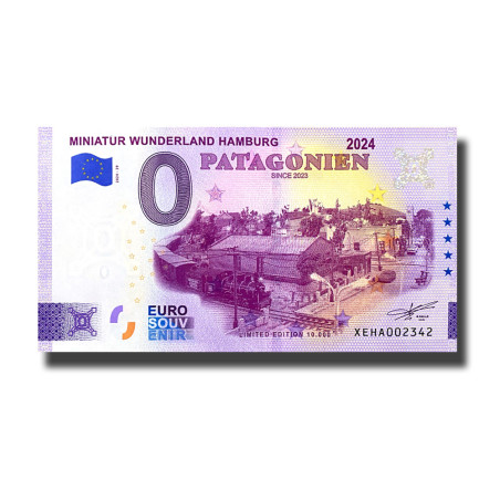 0 Euro Souvenir Banknote Miniatur Wunderland Hamburg- Patagonien Germany XEHA 2024-29