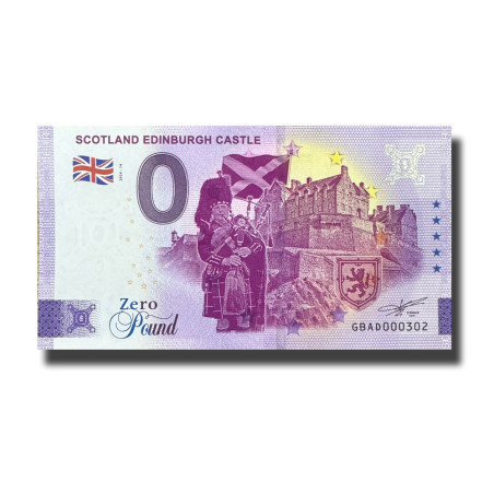 0 Pound Souvenir Banknote Scotland Edinburgh Castle United Kingdom GBAD 2024-14