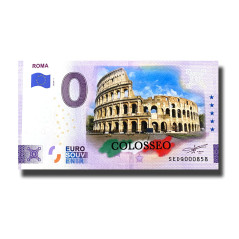 0 Euro Souvenir Banknote Roma Colosseo Colour Italy SEDQ 2024-1