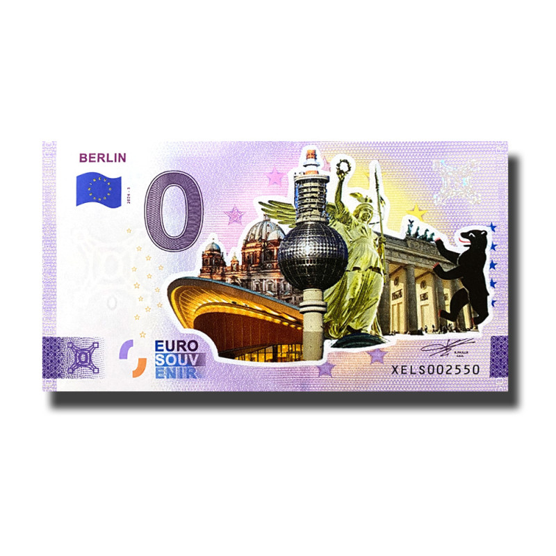 0 Euro Souvenir Banknote Berlin Colour Germany XELS 2024-3