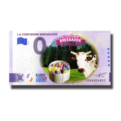 0 Euro Souvenir Banknote La Confiserie Bressaude Colour France UERX 2024-2