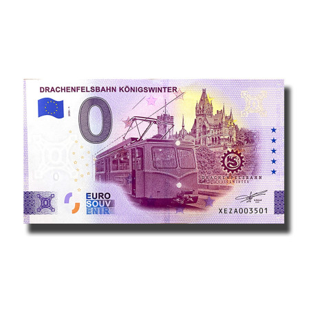 0 Euro Souvenir Banknote Drachenfelsbahn Konigswinter Germany XEZA 2024-1