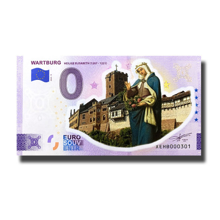 0 Euro Souvenir Banknote Wartburg Colour Germany XEHB 2024-9