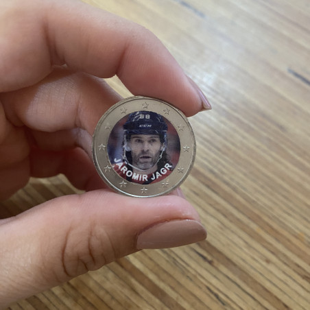 2 Euro Coloured Coin Jaromir Jagr Hockey Player