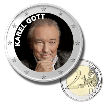 2 Euro Coloured Coin Karel Gott Singer