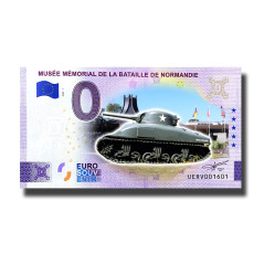 0 Euro Souvenir Banknote Musee Memorial de la Bataille de Normandie Colour France UERV 2024-1