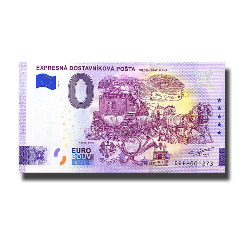 0 Euro Souvenir Banknote Expresna Dostavnikova Posta Slovakia EEFP 2023-1