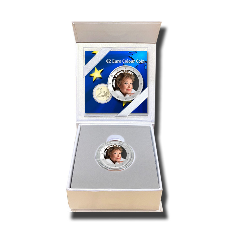 2 Euro Coloured Coin Single box Jirina Bohdalova