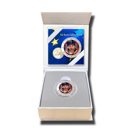 2 Euro Coloured Coin Single box Jaromir Jagr