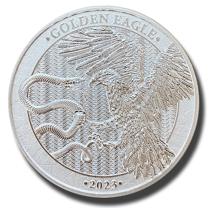 2023 Malta 5 Euro Coin Golden Eagle 1oz Fine Silver 999.99