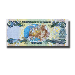 2001 Bahamas 50 Cents P68 Banknote Uncirculated