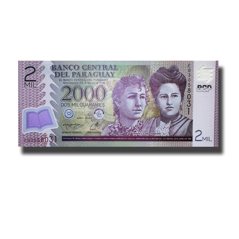 2023 Paraguay 2000 Guaranies Polymer Banknote Uncirculated