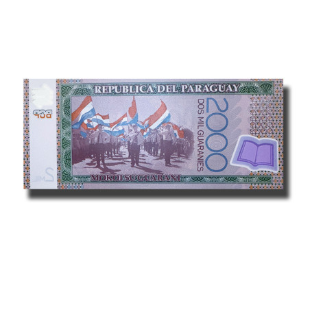 2023 Paraguay 2000 Guaranies Polymer Banknote Uncirculated