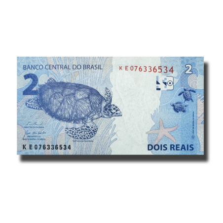 2010 Brasil 2 Reais Banknote Uncirculated