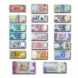 World Banknotes Uncirculated Set of 20: Libya, Indonesia Nigeria, Zimbabwe, Guyana and more