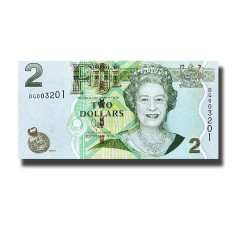 2011 Fiji 2 Dollars Queen Elizabeth P189 Banknote Uncirculated