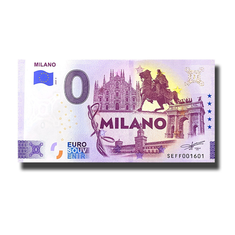 0 Euro Souvenir Banknote Milano Italy SEFF 2024-3