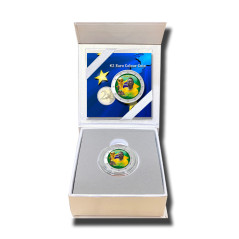 2 Euro Coloured Coin Single box Football Star - Pele Brazil 2022