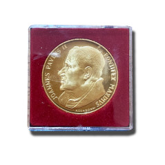 Malta Medal Medal Joannes Pavlvs II Djocesi Ta'Ghawdex Imwaqqfa Fl-1864 Gold Guilt