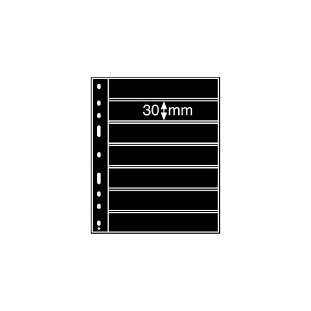 Leuchtturm Black Plastic Pockets Optima 7s Pack of 10