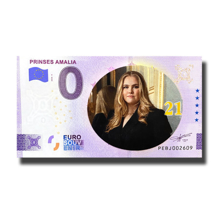 0 Euro Souvenir Banknote Prinses Amalia Colour Netherlands PEBJ 2024-6