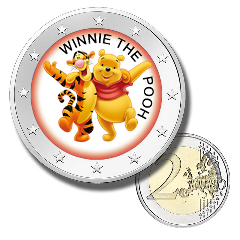 2 Euro Coloured Coin Winnie the Pooh