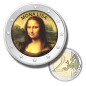 2 Euro Coloured Coin Mona Lisa