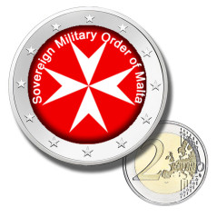 2 Euro Coloured Coin Sovereign Military Order of Malta