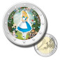 2 Euro Coloured Coin Alice in Wonderland