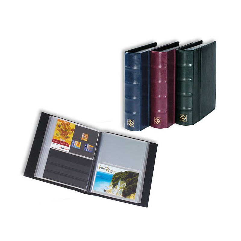 Leuchtturm Postcard Album CL, incl. 50 Transparent Sleeves, Blue