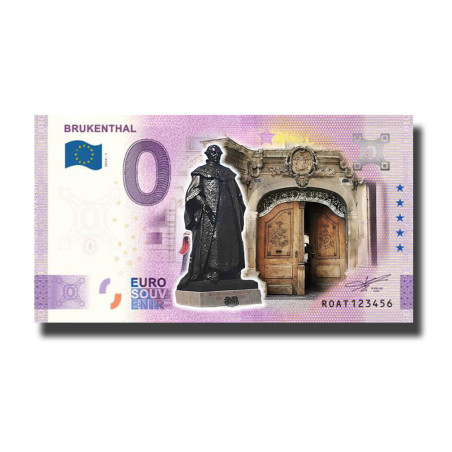 0 Euro Souvenir Banknote Brukenthal Colour Romania ROAT 2024-1