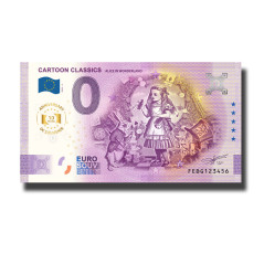 Anniversary 0 Euro Souvenir Banknote Cartoon Classic Alice in Wonderland Malta FEBG 2025-4