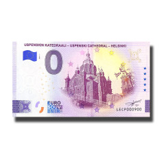 0 Euro Souvenir Banknote Uspenskin Katedraali-Uspenski Cathedral- Helsinki Finland LECP 2024-1
