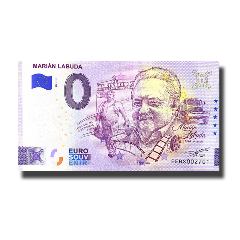 0 Euro Souvenir Banknote Marian Labuda Slovenia EEBS 2024-10