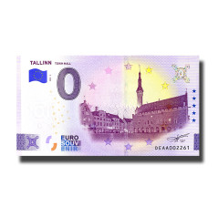 0 Euro Souvenir Banknote Tallinn Town Hall Estonia DEAA 2024-2