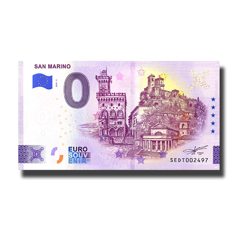 0 Euro Souvenir Banknote San Marino Italy SEDT 2025-4