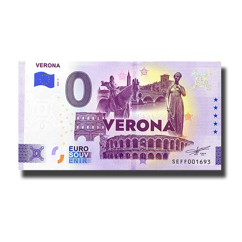 0 Euro Souvenir Banknote Verona Italy SEFF 2025-5