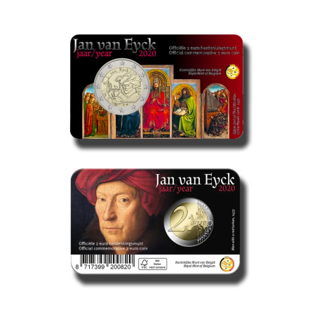 2020 BELGIUM JAN VAN EYCK2 EURO COIN
