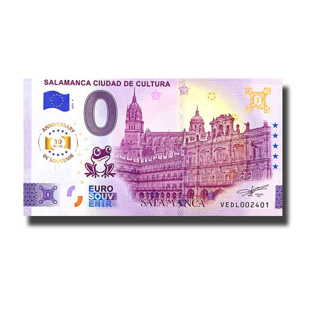 Anniversary 0 Euro Souvenir Banknote Salamanca Ciudad de Cultura Spain VEDL 2025-4