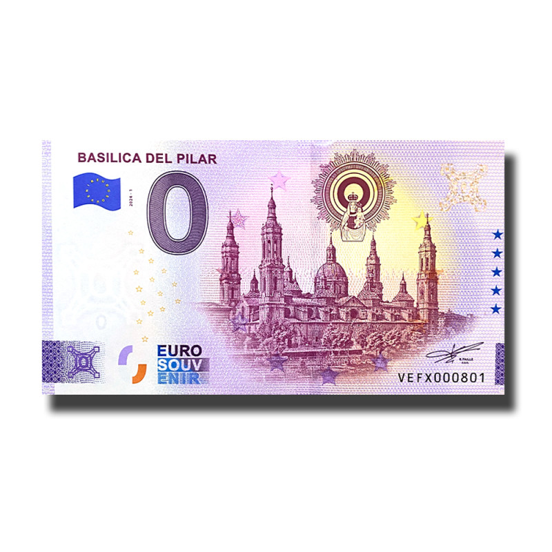 0 Euro Souvenir Banknote Basilica Del Pilar Spain VEFX 2024-1
