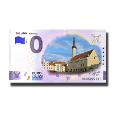 0 Euro Souvenir Banknote Tallinn Town Hall Colour Estonia DEAA 2024-3
