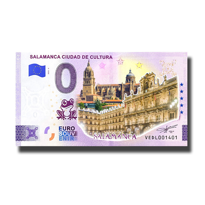 0 Euro Souvenir Banknote Salamanca Ciudad de Cultura Colour Spain VEDL 2025-4