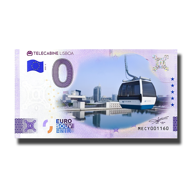 0 Euro Souvenir Banknote Telecabine Lisboa Colour Portugal MECY 2025-2 0 Euro Souvenir Banknote Telecabine Lisboa Colour Portugal MECY 2025-2
