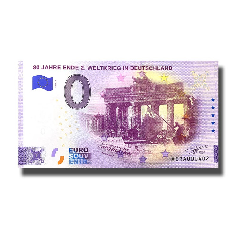 0 Euro Souvenir Banknote 80 Jahre Ende 2. Weltkrieg in Deutschland Germany XERA 2025-2 0 Euro Souvenir Banknote 80 Jahre Ende 2. Weltkrieg in Deutschland Germany XERA 2025-2