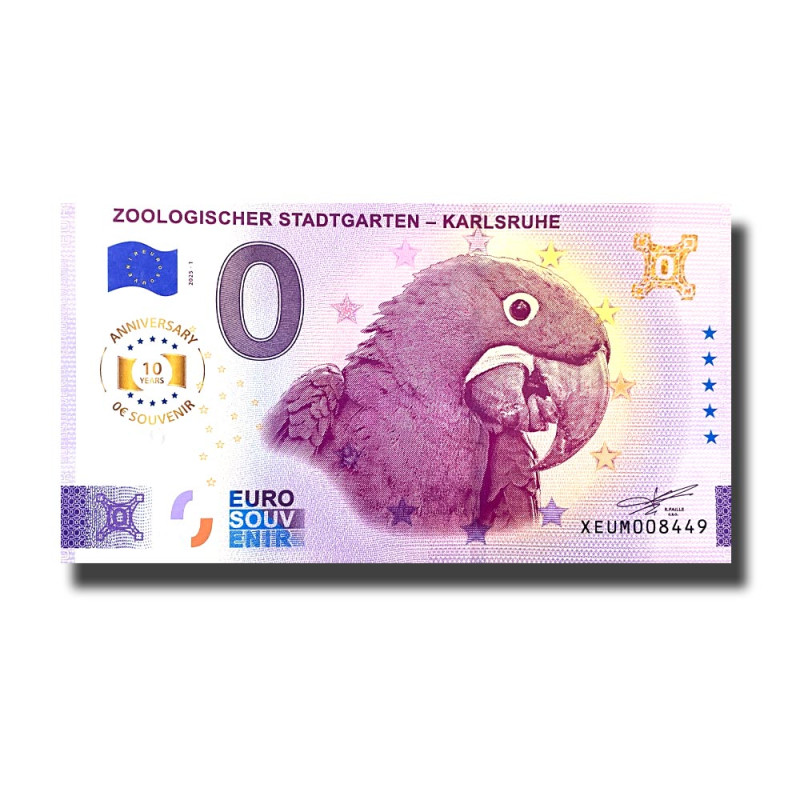 Anniversary 0 Euro Souvenir Banknote Zoologischer Stadtgarten-Karlsruhe Germany XEUM 2025-1 Anniversary 0 Euro Souvenir Banknote Zoologischer Stadtgarten-Karlsruhe Germany XEUM 2025-1